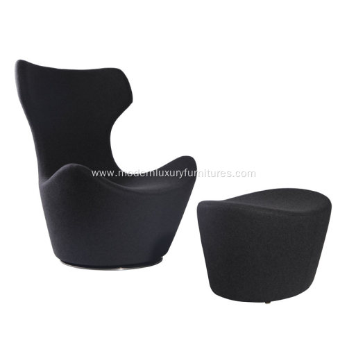 B&B Italia Fabric Grande Papilio Chair and Ottoman